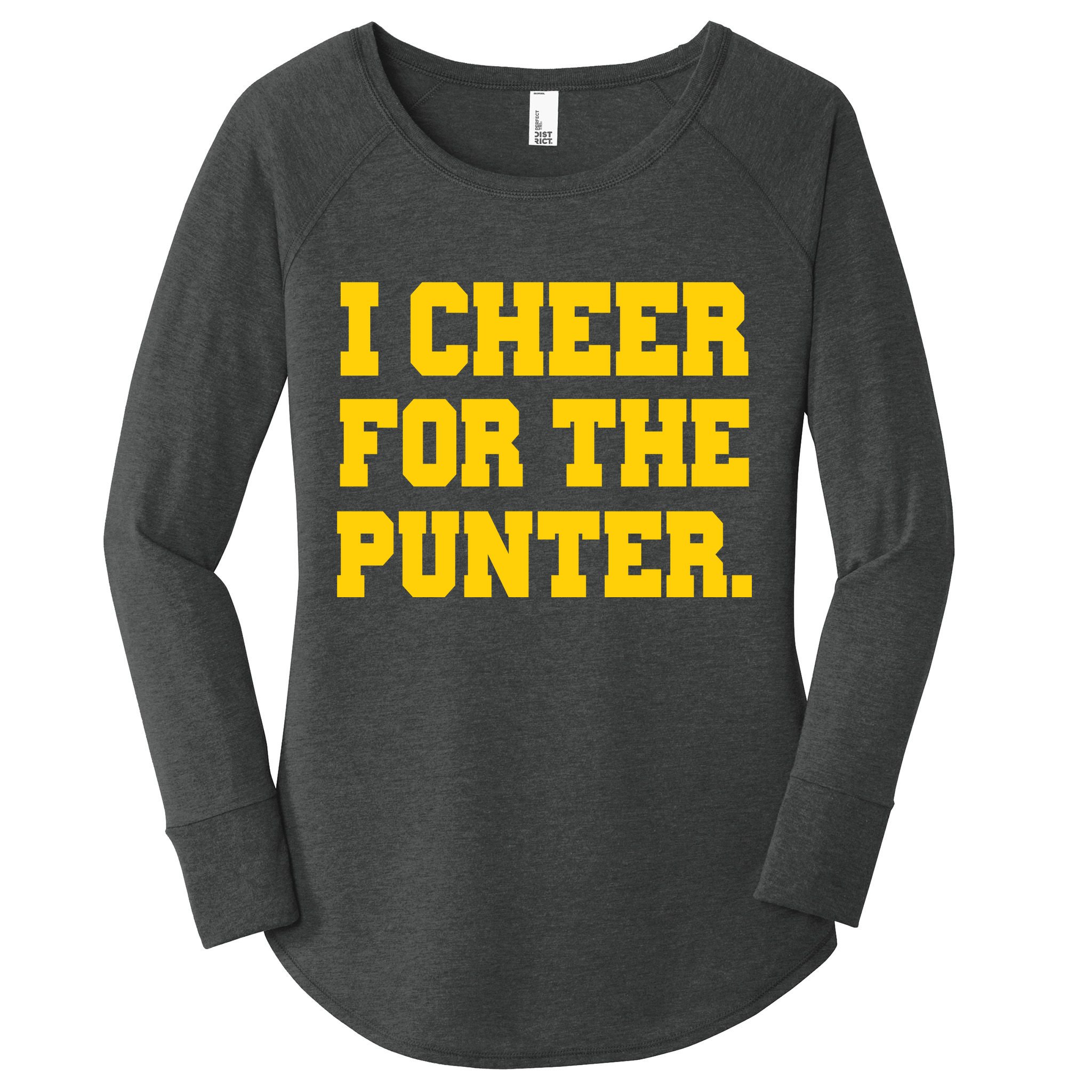 I Cheer For The Punter Women's Perfect Tri Tunic Long Sleeve Shirt