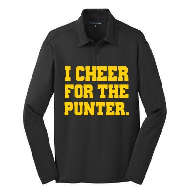 I Cheer For The Punter Silk Touch Performance Long Sleeve Polo