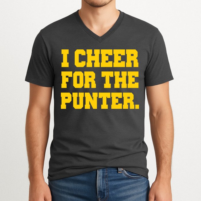 I Cheer For The Punter V-Neck T-Shirt