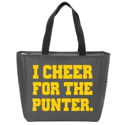I Cheer For The Punter Zip Tote Bag
