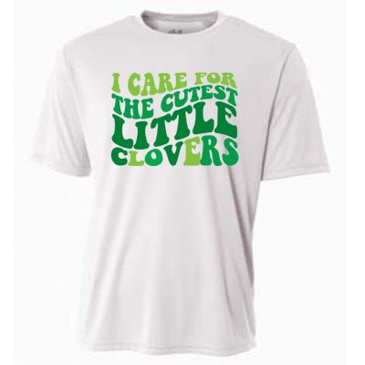 I Care For Cutest Clovers Nurse St Patricks Day Cooling Performance Crew T-Shirt