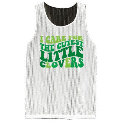 I Care For Cutest Clovers Nurse St Patricks Day Mesh Reversible Basketball Jersey Tank