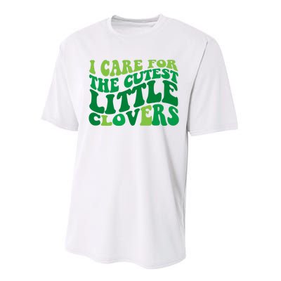 I Care For Cutest Clovers Nurse St Patricks Day Performance Sprint T-Shirt