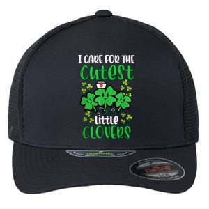 I Care For Cutest Clovers Nurse St Patricks Day Flexfit Unipanel Trucker Cap