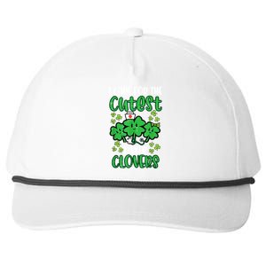 I Care For Cutest Clovers Nurse St Patricks Day Snapback Five-Panel Rope Hat