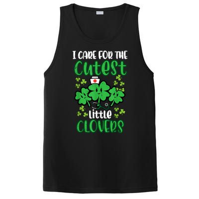 I Care For Cutest Clovers Nurse St Patricks Day PosiCharge Competitor Tank