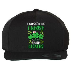 I Care For Cutest Clovers Nurse St Patricks Day Wool Snapback Cap