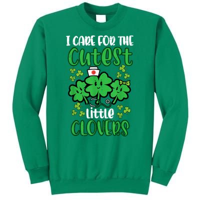 I Care For Cutest Clovers Nurse St Patricks Day Sweatshirt