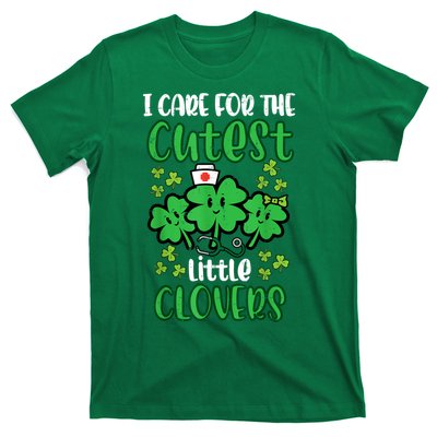 I Care For Cutest Clovers Nurse St Patricks Day T-Shirt