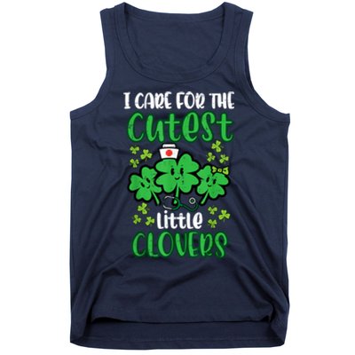 I Care For Cutest Clovers Nurse St Patricks Day Tank Top