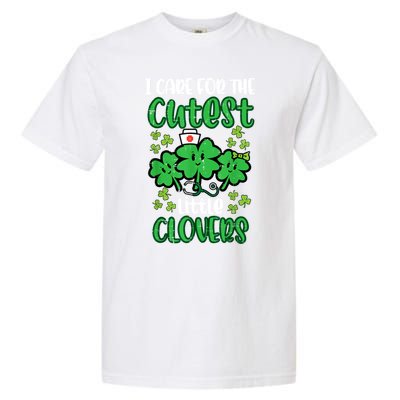 I Care For Cutest Clovers Nurse St Patricks Day Garment-Dyed Heavyweight T-Shirt