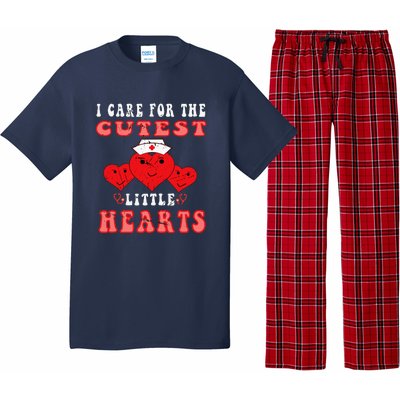 I Care For The Cutest Little Hearts Groovy Nurse Valentines Pajama Set