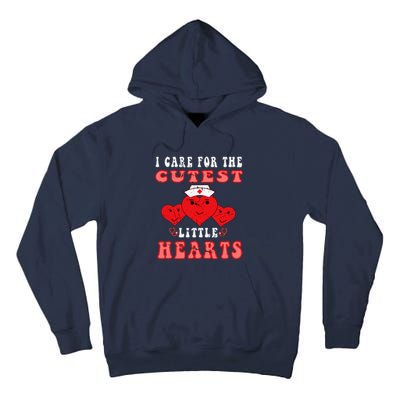 I Care For The Cutest Little Hearts Groovy Nurse Valentines Tall Hoodie