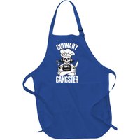 I Cook Funny Culinary Gangster Chef Who Loves Cooking Gift Full-Length Apron With Pockets