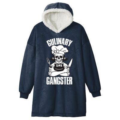 I Cook Funny Culinary Gangster Chef Who Loves Cooking Gift Hooded Wearable Blanket