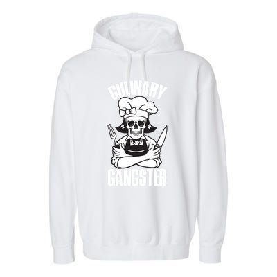 I Cook Funny Culinary Gangster Chef Who Loves Cooking Gift Garment-Dyed Fleece Hoodie