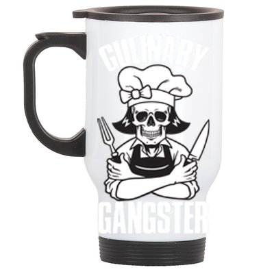 I Cook Funny Culinary Gangster Chef Who Loves Cooking Gift Stainless Steel Travel Mug