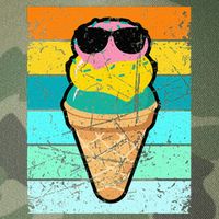 Ice Cream Funny Ice Cream Beach Pool Party Legacy Tie Dye Trucker Hat