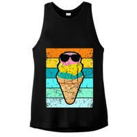 Ice Cream Funny Ice Cream Beach Pool Party Ladies PosiCharge Tri-Blend Wicking Tank