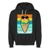 Ice Cream Funny Ice Cream Beach Pool Party Garment-Dyed Fleece Hoodie