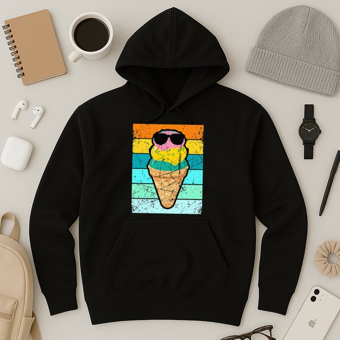Ice Cream Funny Ice Cream Beach Pool Party Hoodie