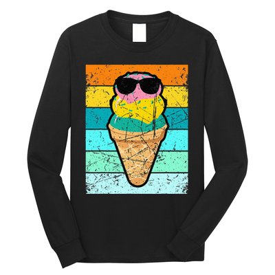 Ice Cream Funny Ice Cream Beach Pool Party Long Sleeve Shirt