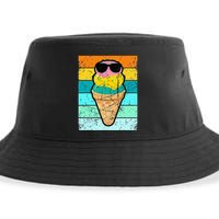 Ice Cream Funny Ice Cream Beach Pool Party Sustainable Bucket Hat
