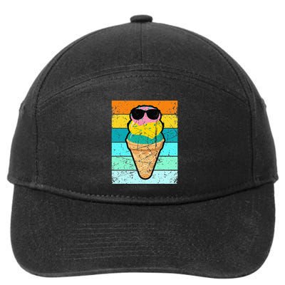 Ice Cream Funny Ice Cream Beach Pool Party 7-Panel Snapback Hat