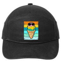 Ice Cream Funny Ice Cream Beach Pool Party 7-Panel Snapback Hat