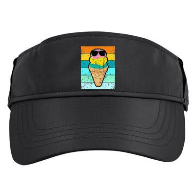 Ice Cream Funny Ice Cream Beach Pool Party Adult Drive Performance Visor