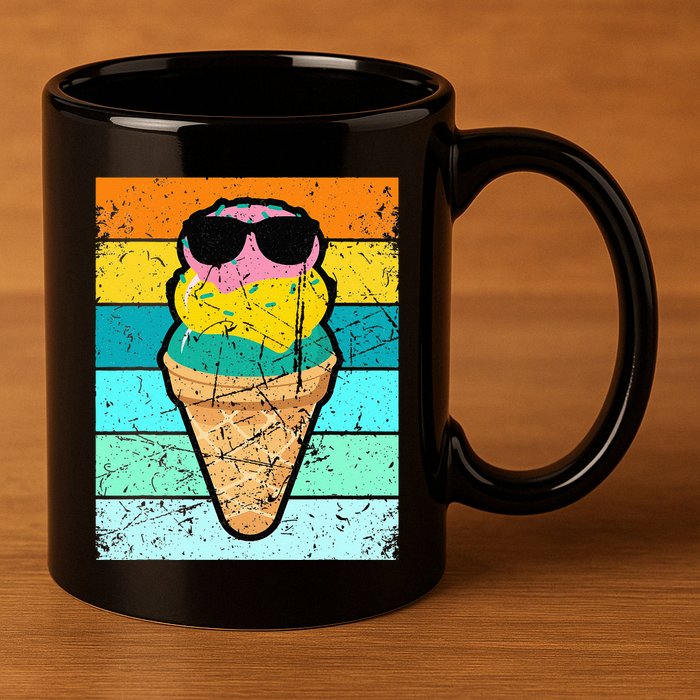 Ice Cream Funny Ice Cream Beach Pool Party 11oz C Handle Ceramic Mug