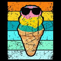 Ice Cream Funny Ice Cream Beach Pool Party Flatbill Hat
