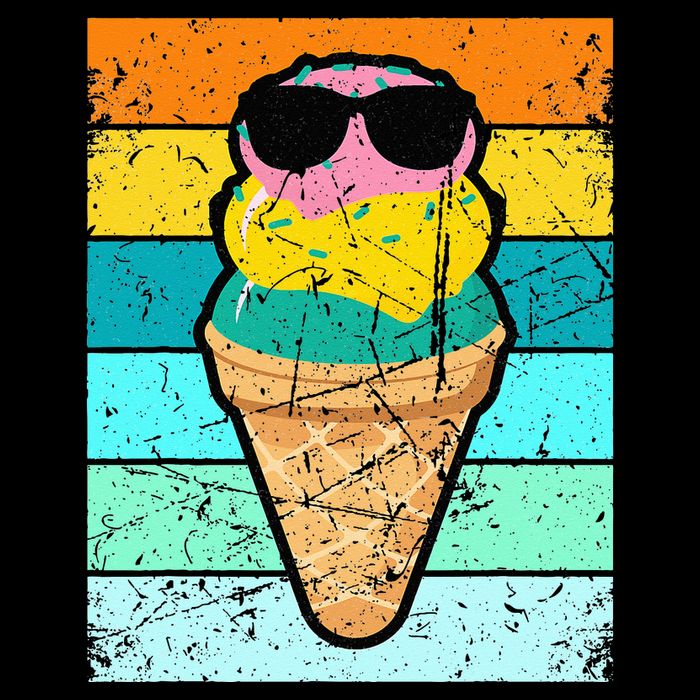 Ice Cream Funny Ice Cream Beach Pool Party Flatbill Hat