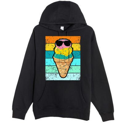 Ice Cream Funny Ice Cream Beach Pool Party Premium Pullover Hoodie