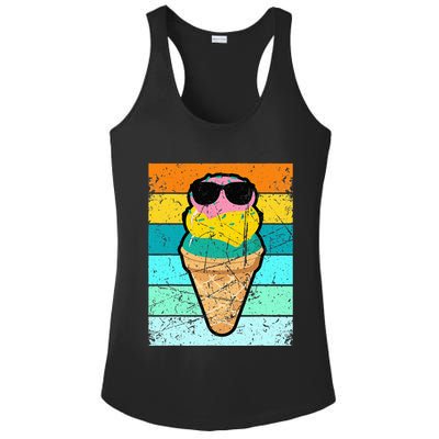 Ice Cream Funny Ice Cream Beach Pool Party Ladies PosiCharge Competitor Racerback Tank