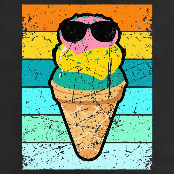 Ice Cream Funny Ice Cream Beach Pool Party Large Microfiber Waffle Golf Towel