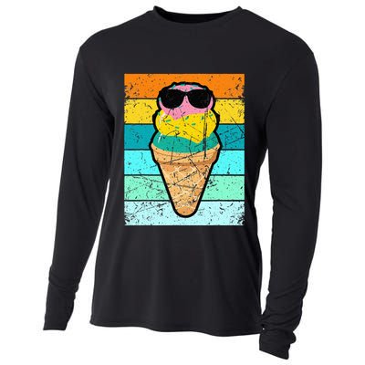 Ice Cream Funny Ice Cream Beach Pool Party Cooling Performance Long Sleeve Crew