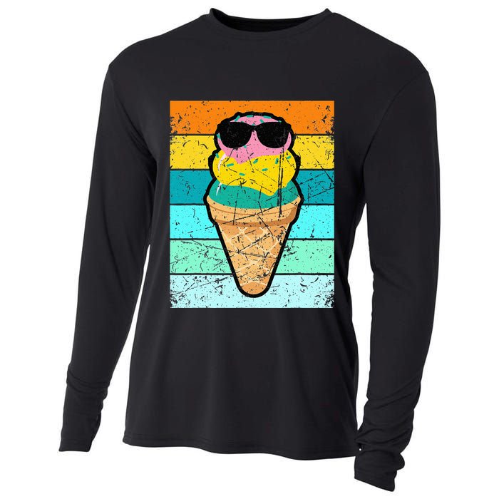 Ice Cream Funny Ice Cream Beach Pool Party Cooling Performance Long Sleeve Crew
