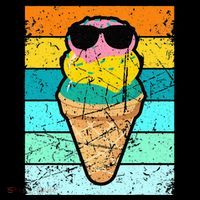 Ice Cream Funny Ice Cream Beach Pool Party Poster