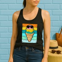 Ice Cream Funny Ice Cream Beach Pool Party Womens Tank Top