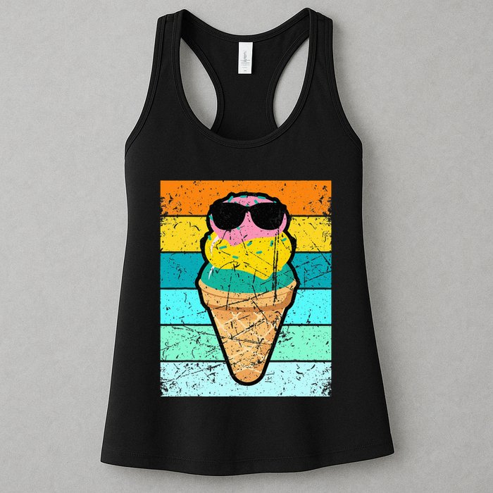 Ice Cream Funny Ice Cream Beach Pool Party Womens Tank Top
