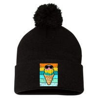Ice Cream Funny Ice Cream Beach Pool Party Pom Pom 12in Knit Beanie