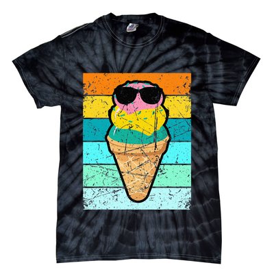 Ice Cream Funny Ice Cream Beach Pool Party Tie-Dye T-Shirt