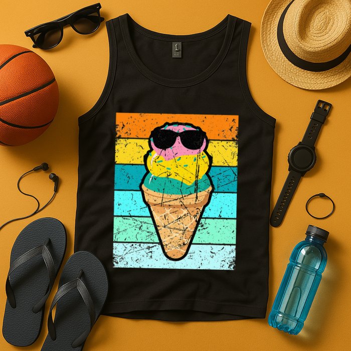 Ice Cream Funny Ice Cream Beach Pool Party Tank Top