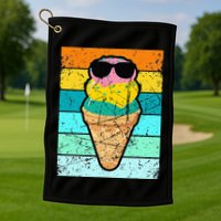 Ice Cream Funny Ice Cream Beach Pool Party Golf Towel
