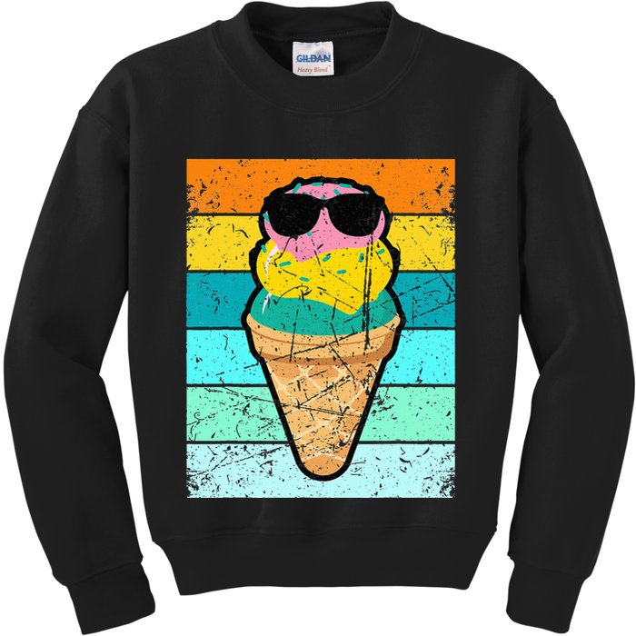 Ice Cream Funny Ice Cream Beach Pool Party Kids Sweatshirt