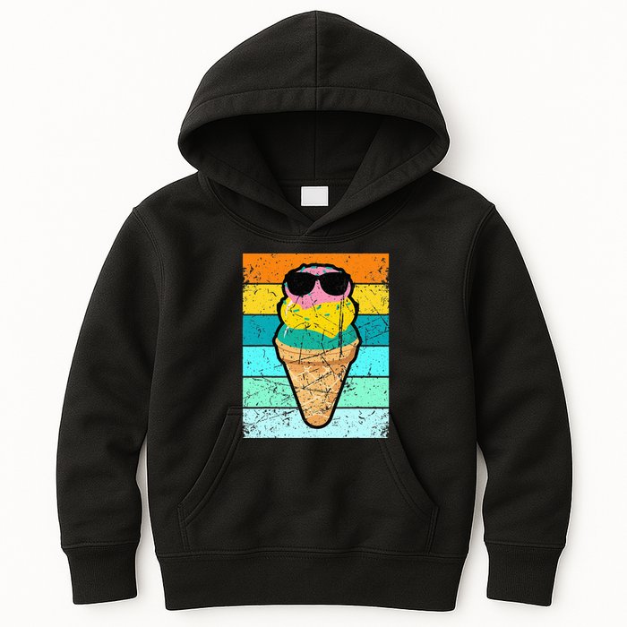 Ice Cream Funny Ice Cream Beach Pool Party Kids Hoodie