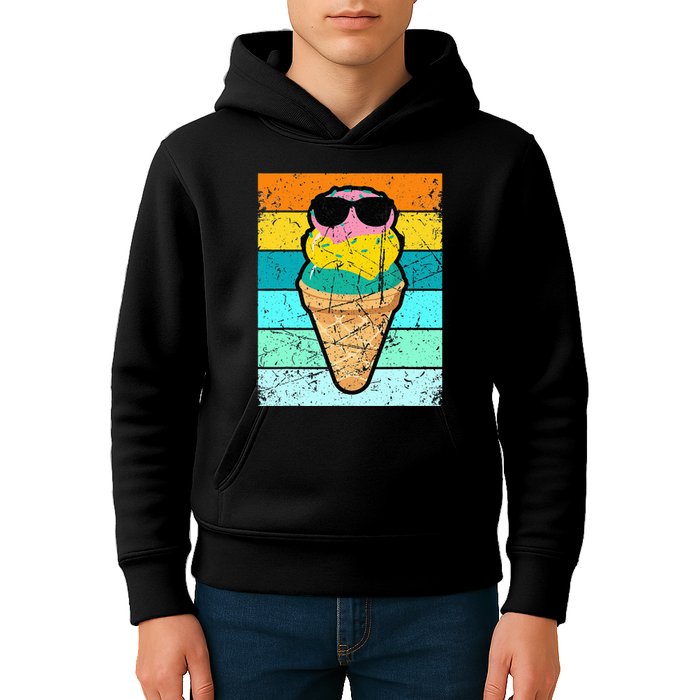 Ice Cream Funny Ice Cream Beach Pool Party Kids Hoodie