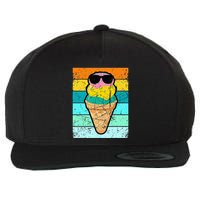 Ice Cream Funny Ice Cream Beach Pool Party Wool Snapback Cap