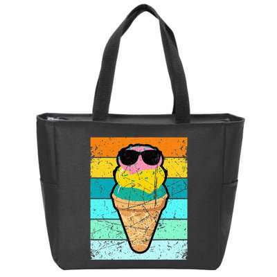 Ice Cream Funny Ice Cream Beach Pool Party Zip Tote Bag